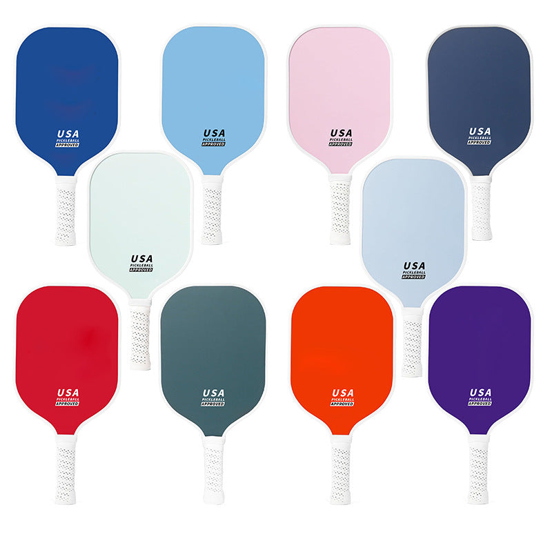 Orange Fiberglass Pickleball Paddle Set - 2 Minimalist Paddles 4 Balls And Carry Bag For Outdoor Play