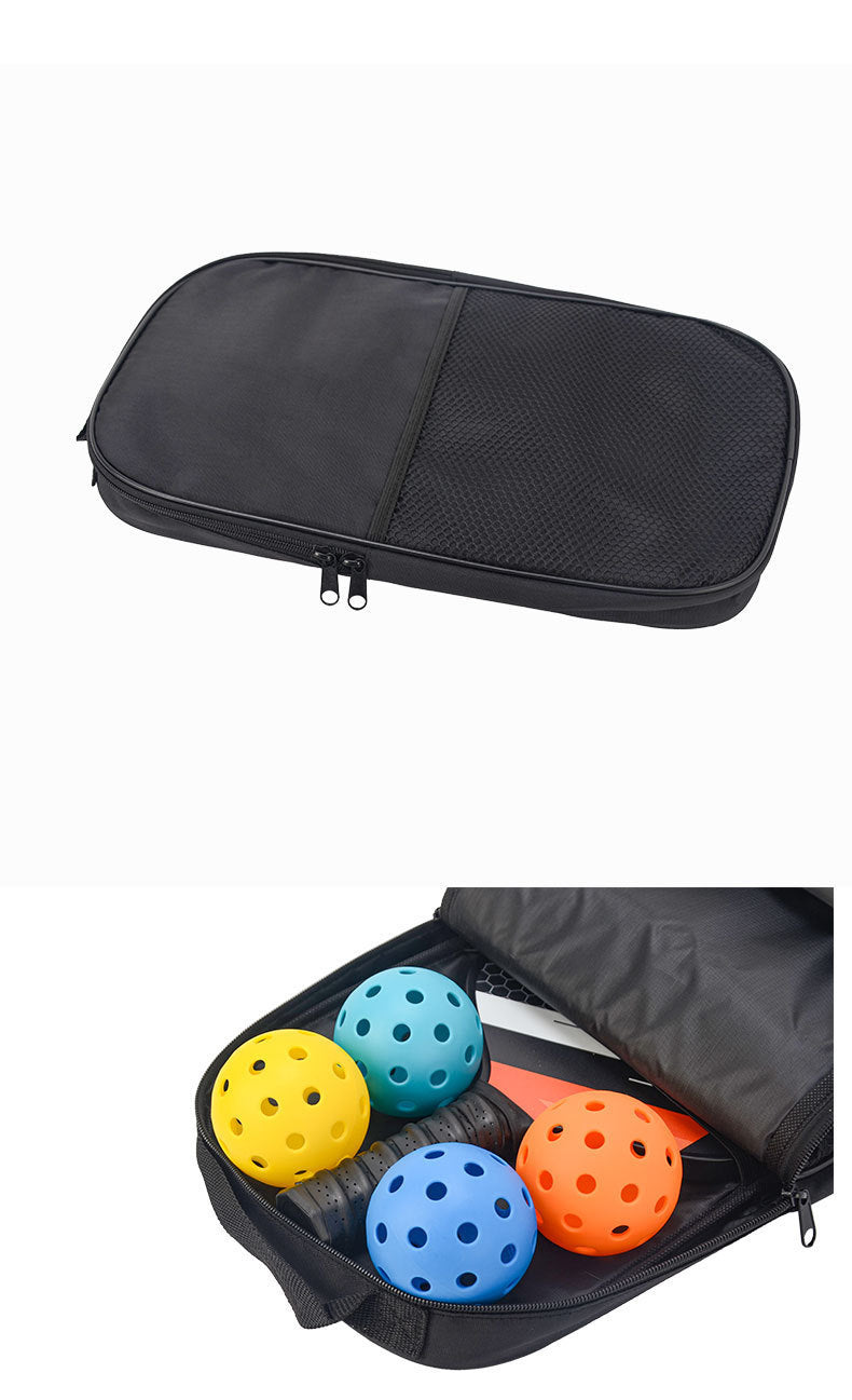 Orange Fiberglass Pickleball Paddle Set - 2 Minimalist Paddles 4 Balls And Carry Bag For Outdoor Play
