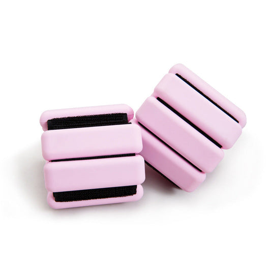 Pink Silicone Wrist & Ankle Weights 2Lb Pair (900G) Comfortable Fitness Resistance Bands For Workout Running Training