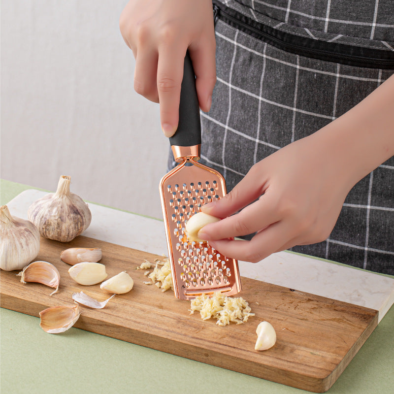 Pink And Rose Gold 7 Piece Kitchen Gadget Set Stainless Steel Utensils With Comfort Grip Handles