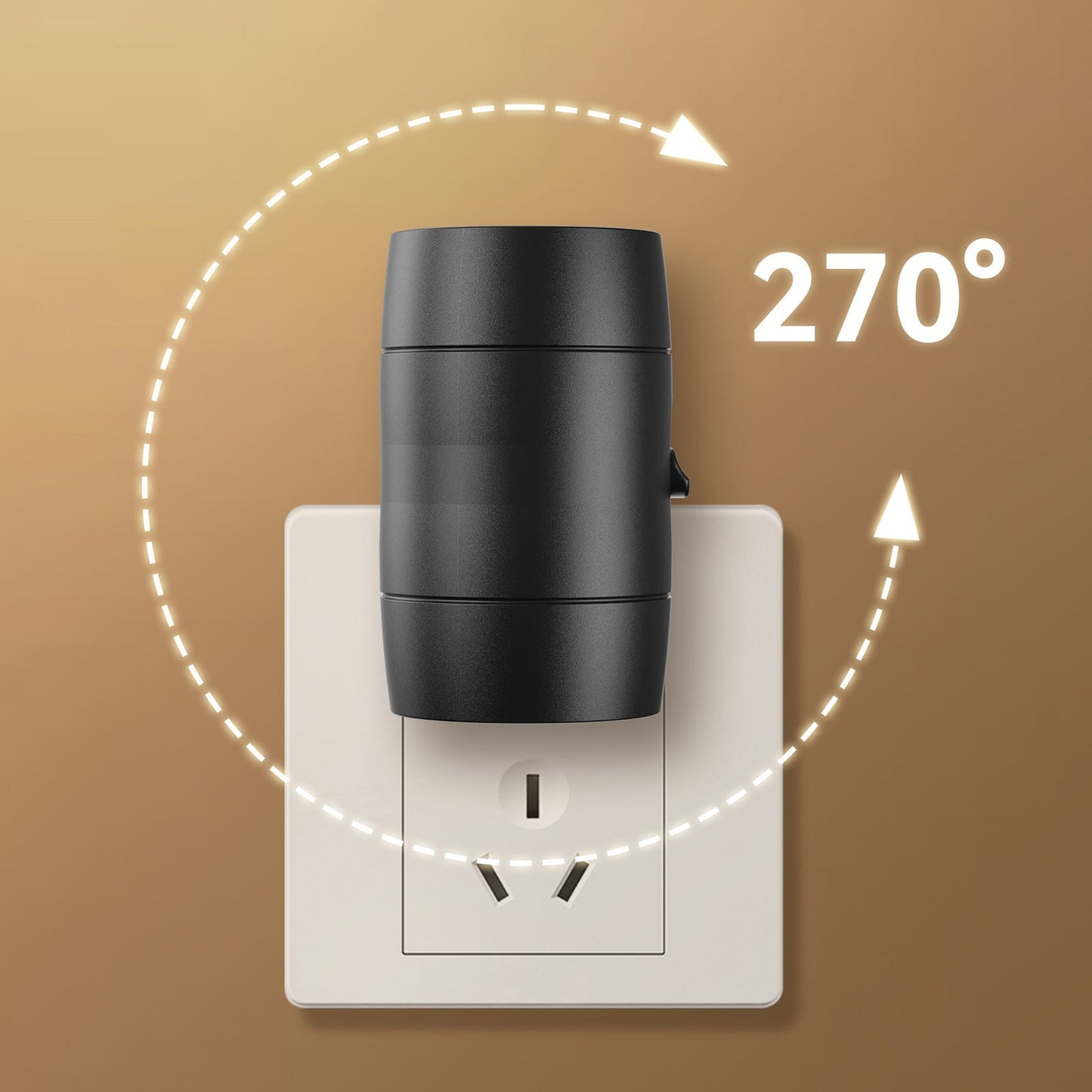1 Sets of Elosung 1 Sets Of Brightness Plug In Night Light Rotatable Motion Sensor For Hallway Living Room And Bedroom
