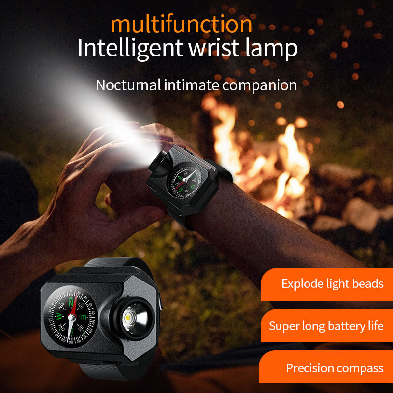 Xpg Wrist Light Rechargeable Led Running With Compass And Watch For Camping Adventure