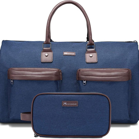 Dark Blue 45L Garment Duffel Bag Men's Travel Suit Carry On Weekender