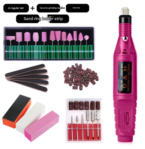 Ceramics (7 In 1) Electric Nail Drill Kit Usb Manicure Pedicure Polishing & Shaping Tool Set