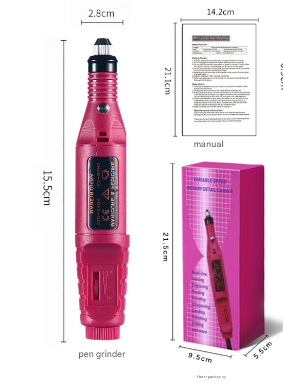 Ceramics (7 In 1) Electric Nail Drill Kit Usb Manicure Pedicure Polishing & Shaping Tool Set