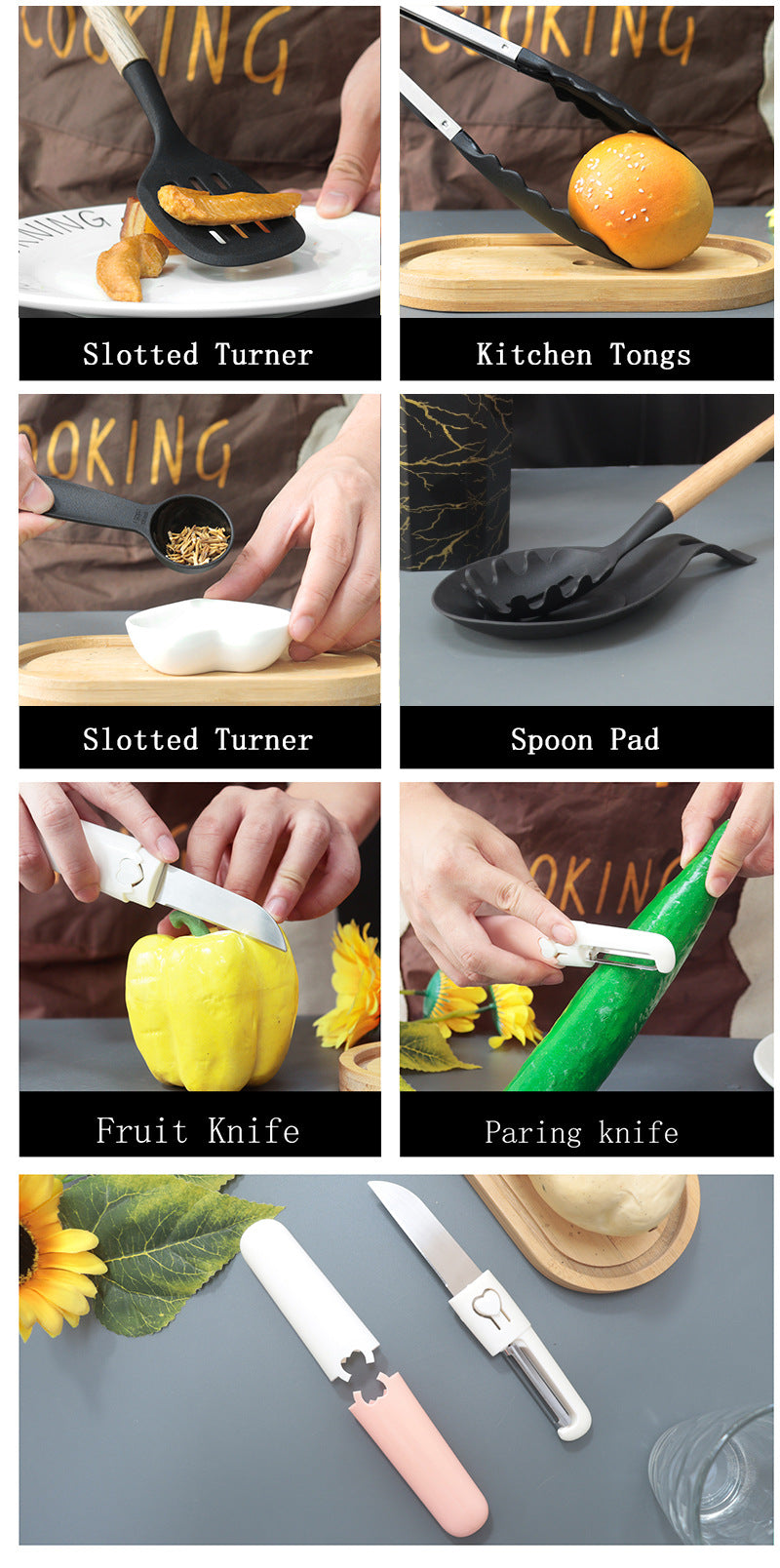 White 12 Piece Silicone Cooking Utensil Set Non Stick Food Grade Kitchen Tools With Holder
