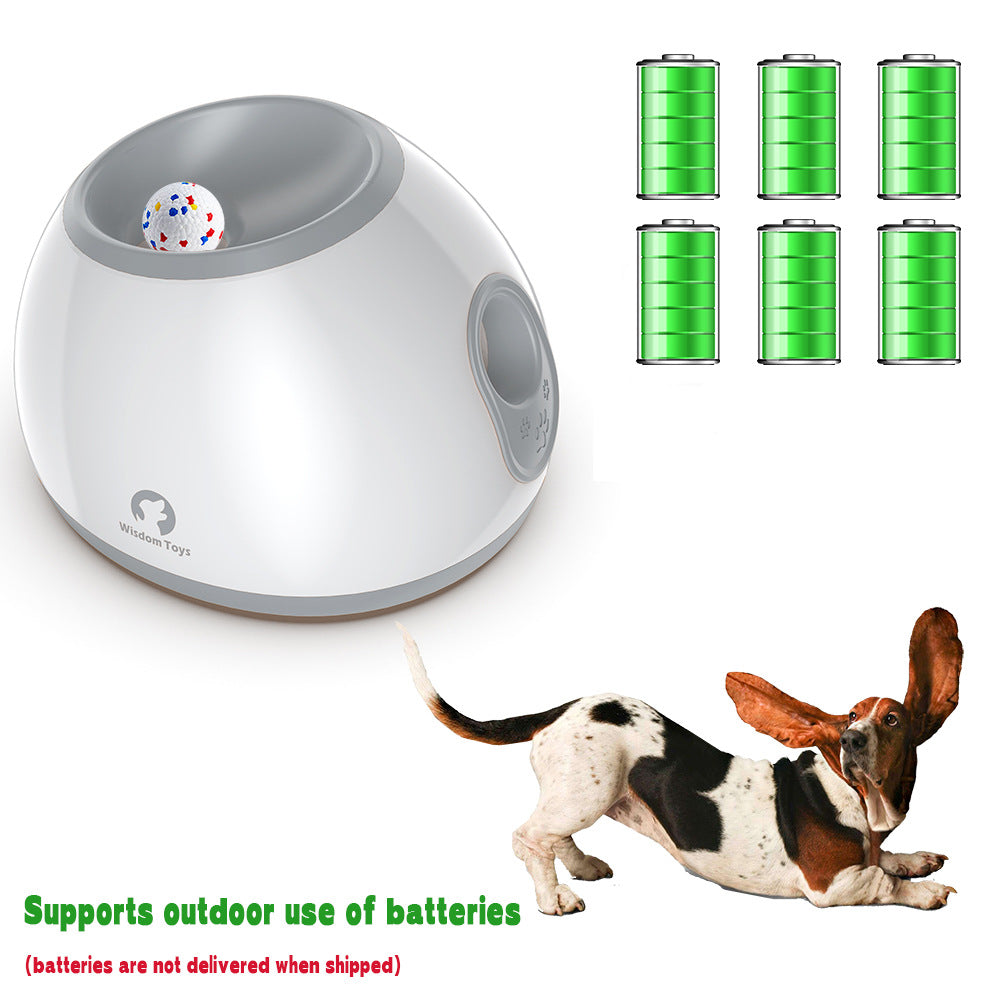 Elosung Automatic Dog Ball Launcher With Adjustable Distance Includes 3 Durable Balls Blue