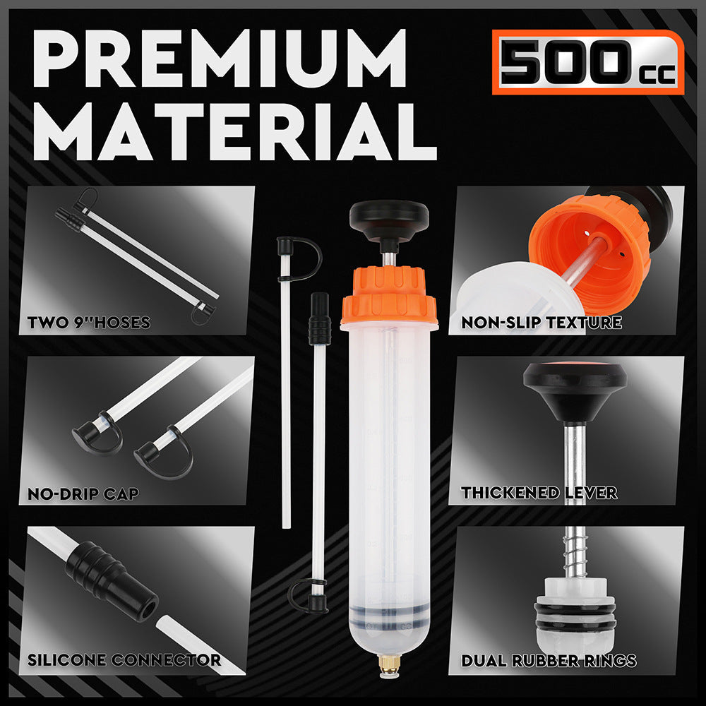 500Cc Fluid Extraction & Fill Pump Syringe Durable Manual For Automotive Marine Fluids