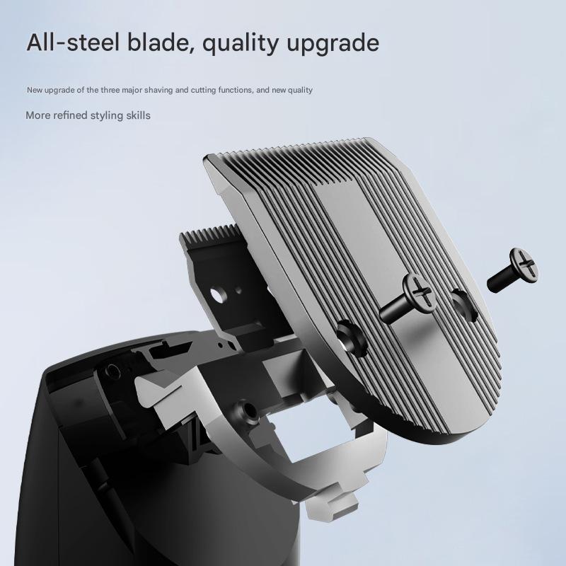 Professional 2 In 1 Cordless Hair Clipper & Trimmer Kit With Led Display 5 Speed Fine Tuning