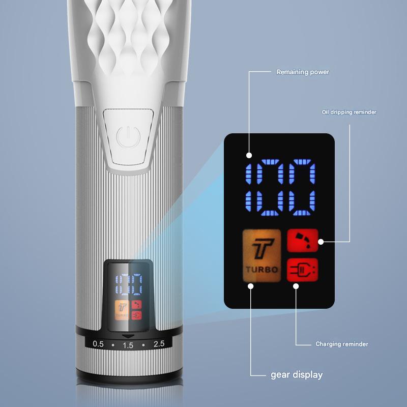 Professional 2 In 1 Cordless Hair Clipper & Trimmer Kit With Led Display 5 Speed Fine Tuning
