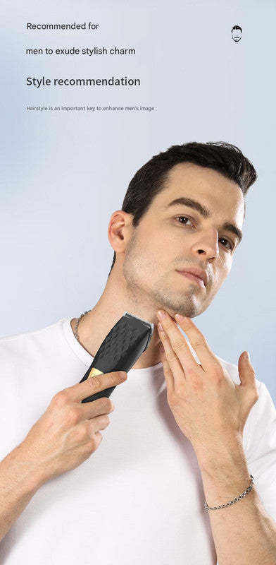 Professional 2 In 1 Cordless Hair Clipper & Trimmer Kit With Led Display 5 Speed Fine Tuning