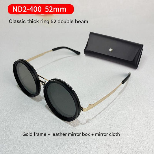 Nd9 Filter Sunglasses Steampunk Retro Design With Polarized Hd Anti Glare Lenses (Gold)
