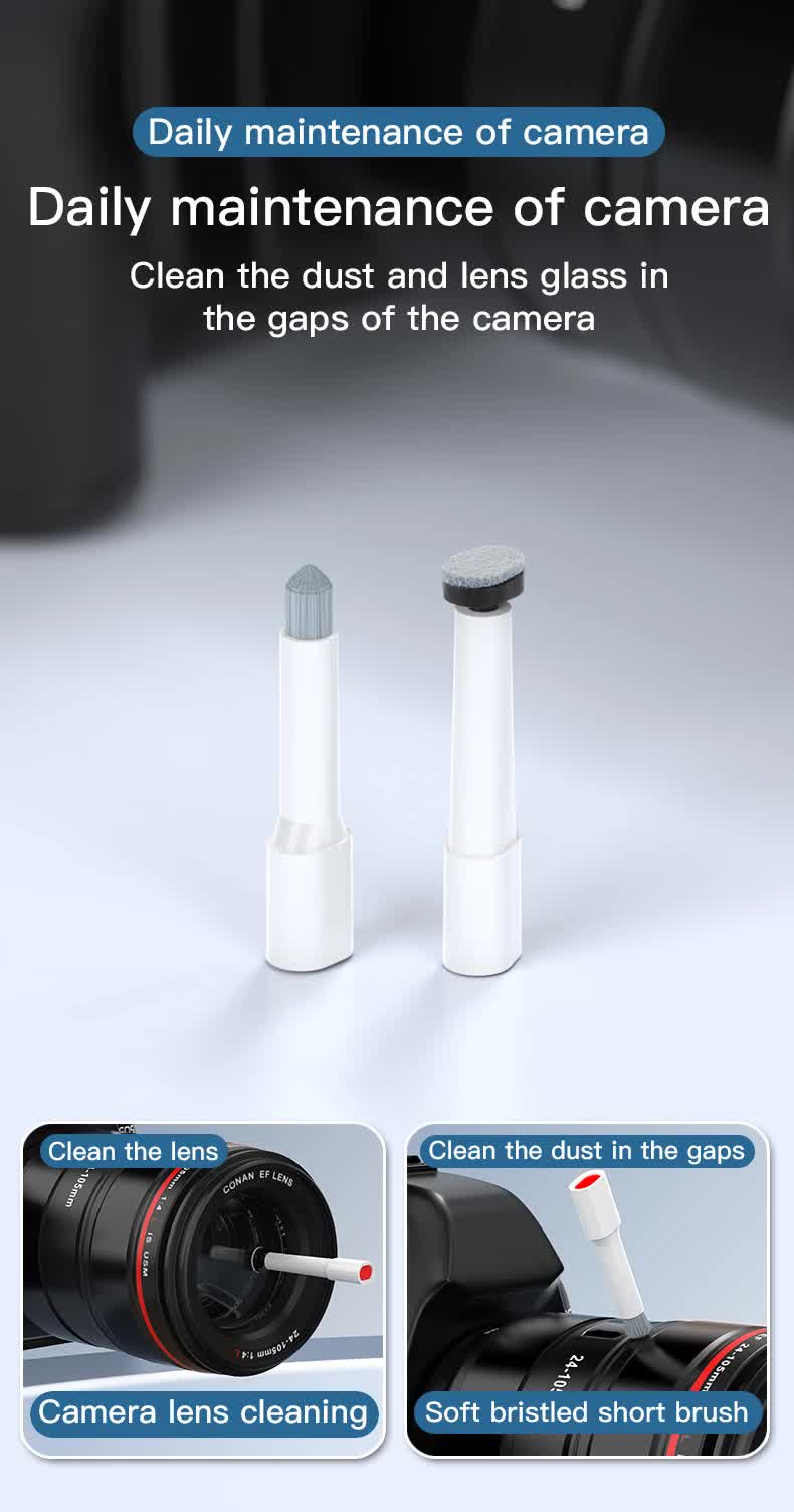 White 22-In-1 Electronics Cleaning Kit For Keyboards Airpods Laptops Cell Phones Cameras