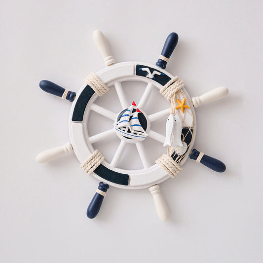 Nautical Rudder Wall Decor 34Cm Coastal Home Accent (Sailboat Rudder)