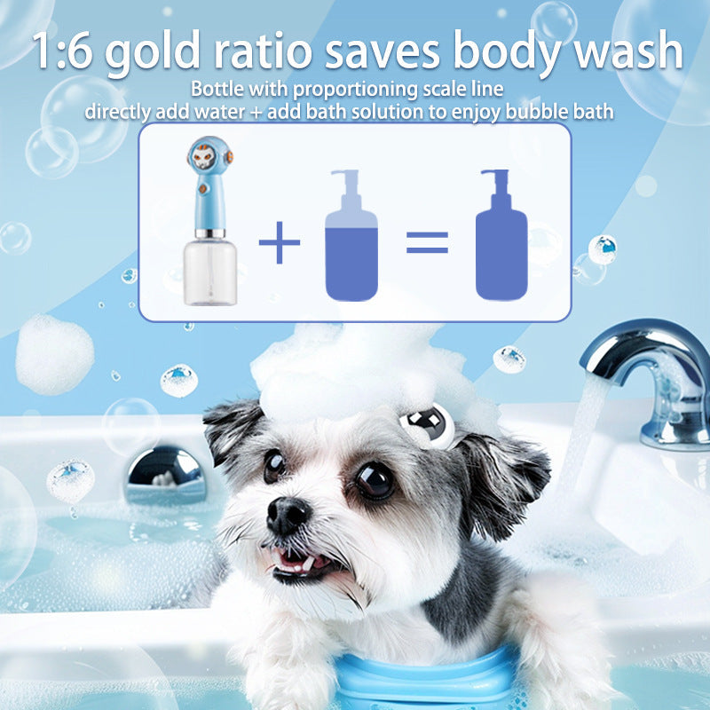 White Electric Pet Shampoo Foamer Gun Dense Quiet Operation Easy Bath