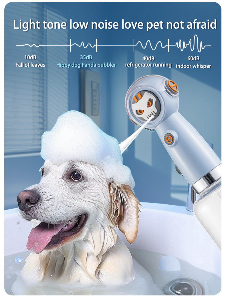 White Electric Pet Shampoo Foamer Gun Dense Quiet Operation Easy Bath