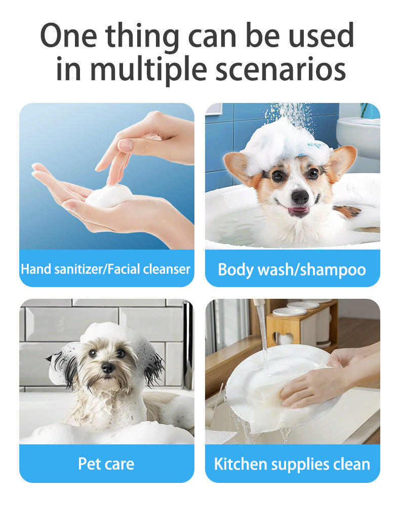White Electric Pet Shampoo Foamer Gun Dense Quiet Operation Easy Bath