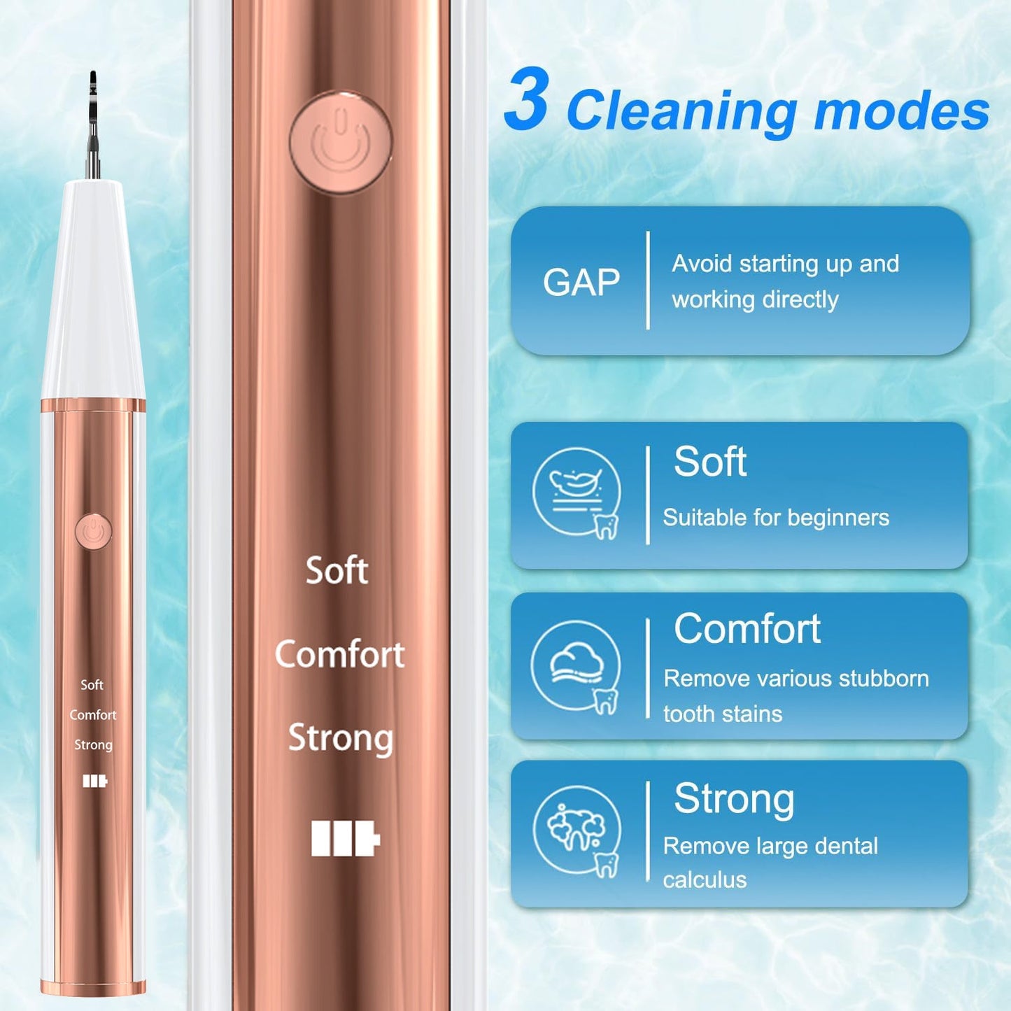 Ultrasonic Dental Scaler Kit Home Use Teeth Cleaner & Tartar Remover