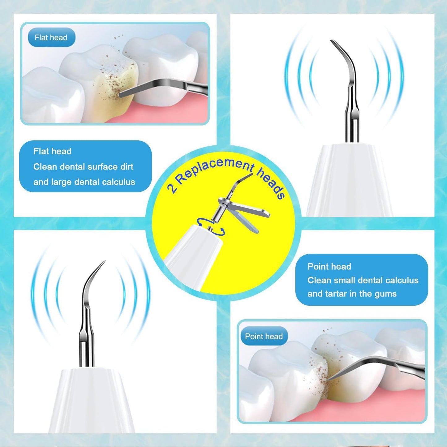 Ultrasonic Dental Scaler Kit Home Use Teeth Cleaner & Tartar Remover