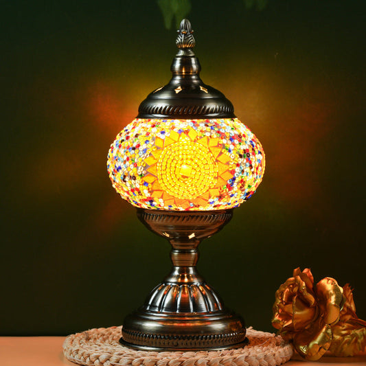 Sunflower Exotic Mosaic Table Lamp Handmade Turkish Moroccan Style 3 Color Led 5