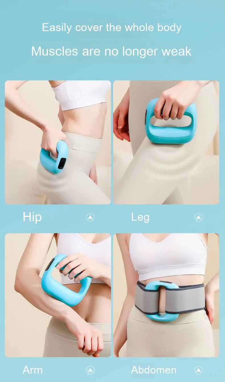 Electric Muscle Relaxation Ring Massager With Digital Display Blue