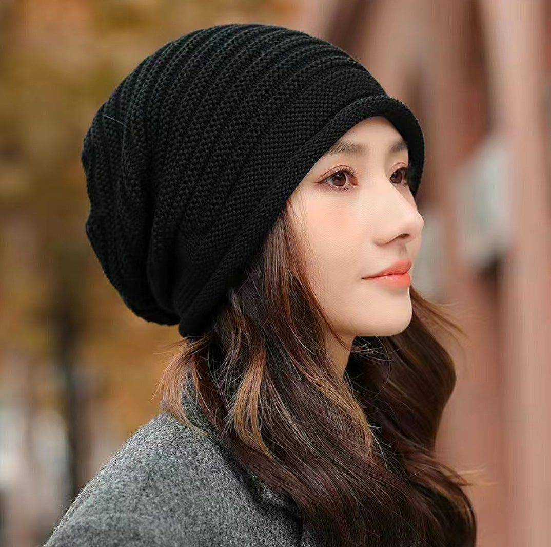 Black Warm & Stylish Women's Knitted Beanie Hats (3 Pack) Perfect For Cold Weather Comfort