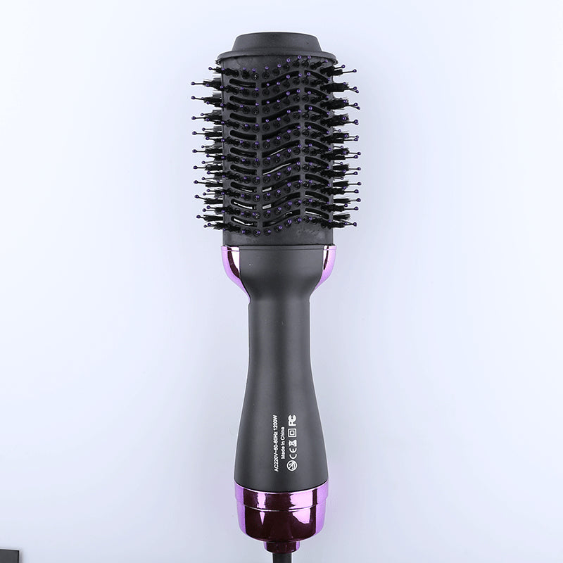 Red 3-In-1 Hot Air Brush Hair Dryer & Styler Volumizer Straightener Curler