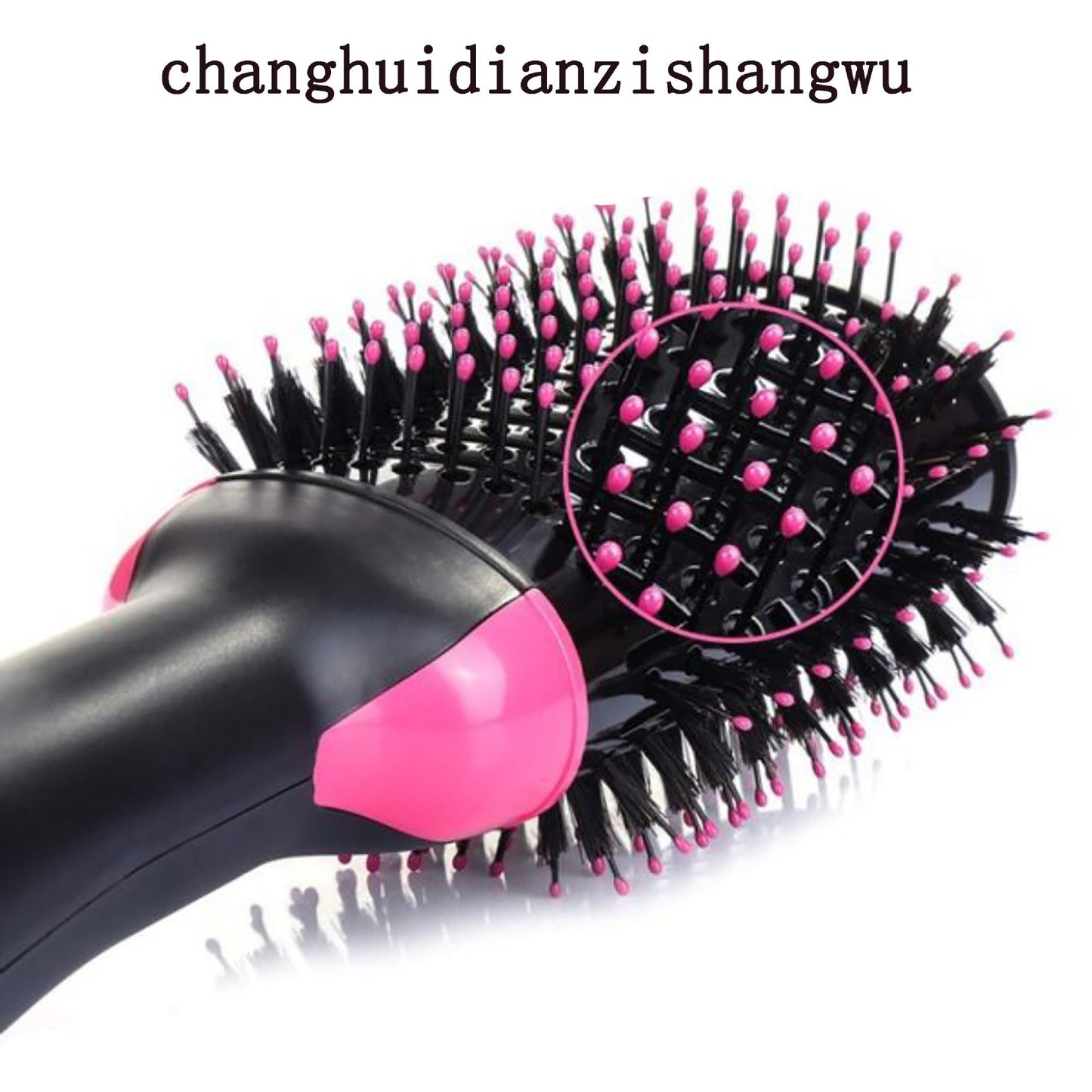 Red 3-In-1 Hot Air Brush Hair Dryer & Styler Volumizer Straightener Curler