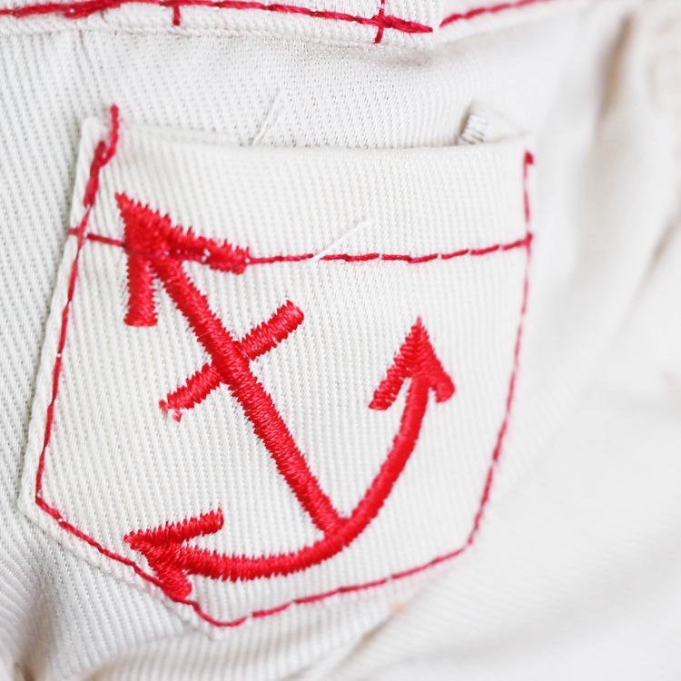 Red Cute Sailor Dog Outfit Striped Shirt & Anchor Overalls For Small Dogs (Size : )