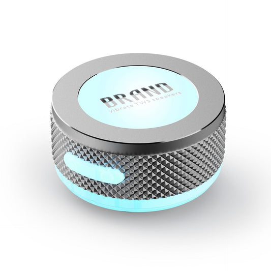 Silver Bone Conduction Vibration Bluetooth Speaker - Tws Stereo Led Surface Sound