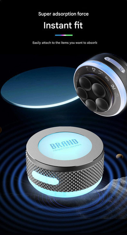 Silver Bone Conduction Vibration Bluetooth Speaker - Tws Stereo Led Surface Sound