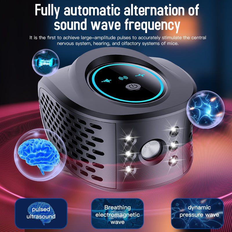 Black Advanced Ultrasonic Pest Repeller Multi Wave Tech For Mice Roaches Mosquitoes