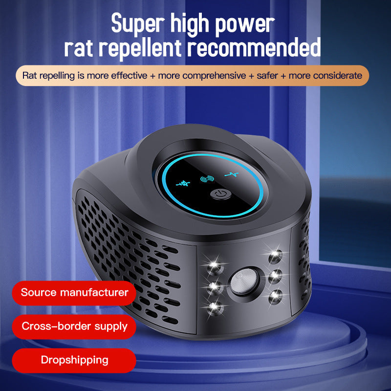 Black Advanced Ultrasonic Pest Repeller Multi Wave Tech For Mice Roaches Mosquitoes