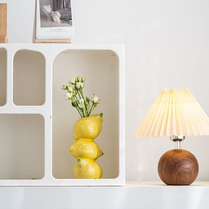 Yellow Zesty Stacked Lemon Ceramic Vase Cheerful Nordic Tabletop Decor