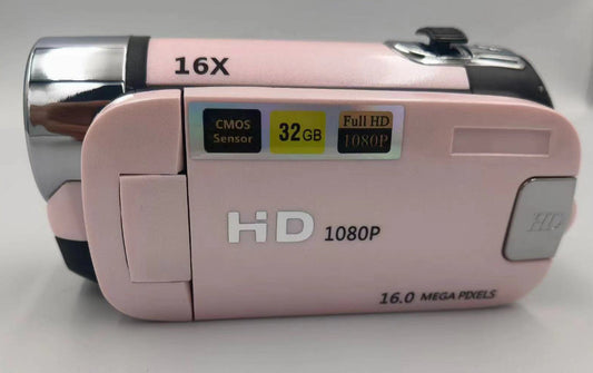 Pink Capture Life's Moments: Hd 1080P Digital Camcorder - 16Mp Photos 16X Zoom 2.7 Lcd Screen