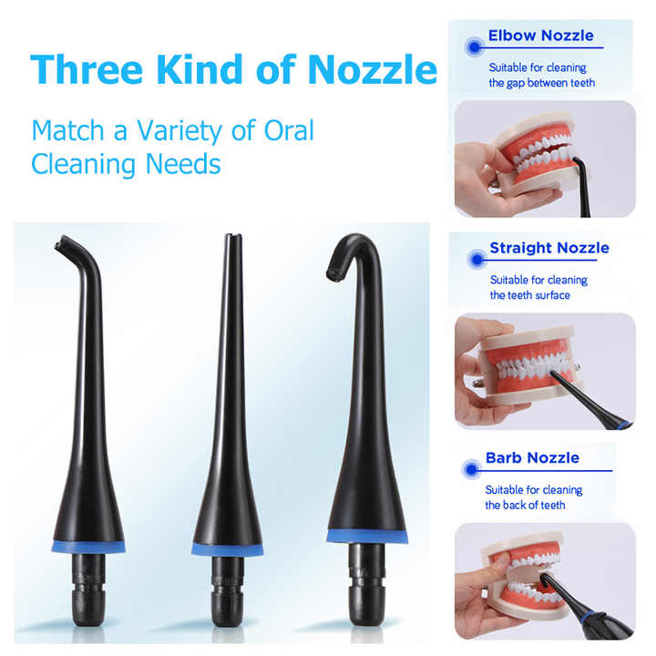 Black Advanced Portable Water Flosser Rechargeable Oral Irrigator Ipx7 Waterproof 4 Cleaning Modes