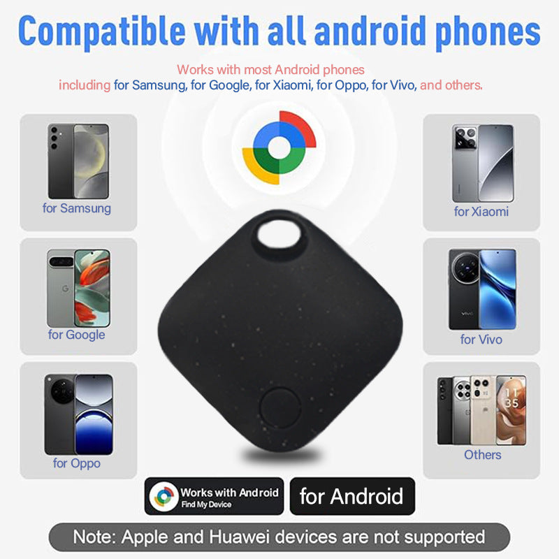 Yellow Smart Item Locator Tag For Android Google Find My Device Compatible Anti Lost Tracker