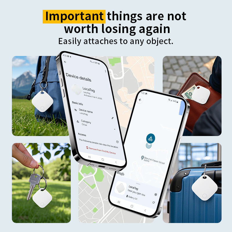 Yellow Smart Item Locator Tag For Android Google Find My Device Compatible Anti Lost Tracker