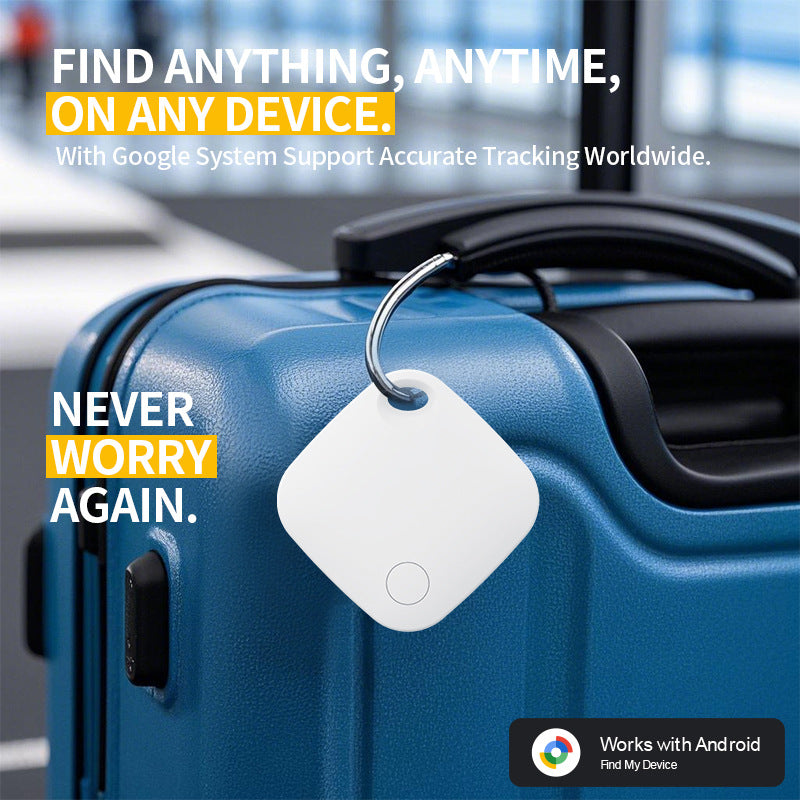 Yellow Smart Item Locator Tag For Android Google Find My Device Compatible Anti Lost Tracker