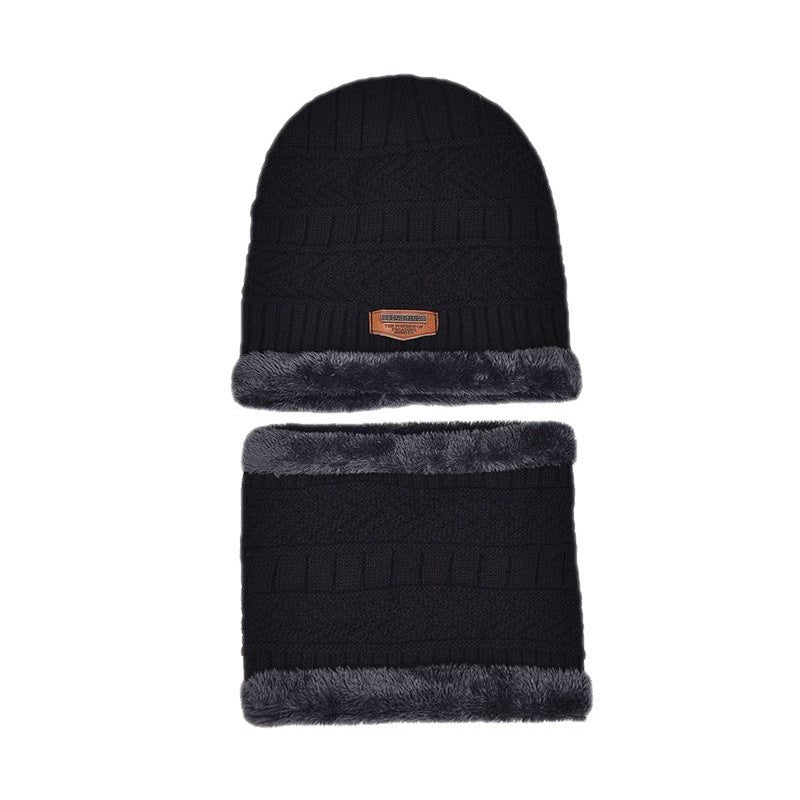 Dark Blue Men's 5 Piece Winter Essentials Set Lined Beanie Hat Neck Warmer Touchscreen Gloves & 2 Pairs Thermal Socks