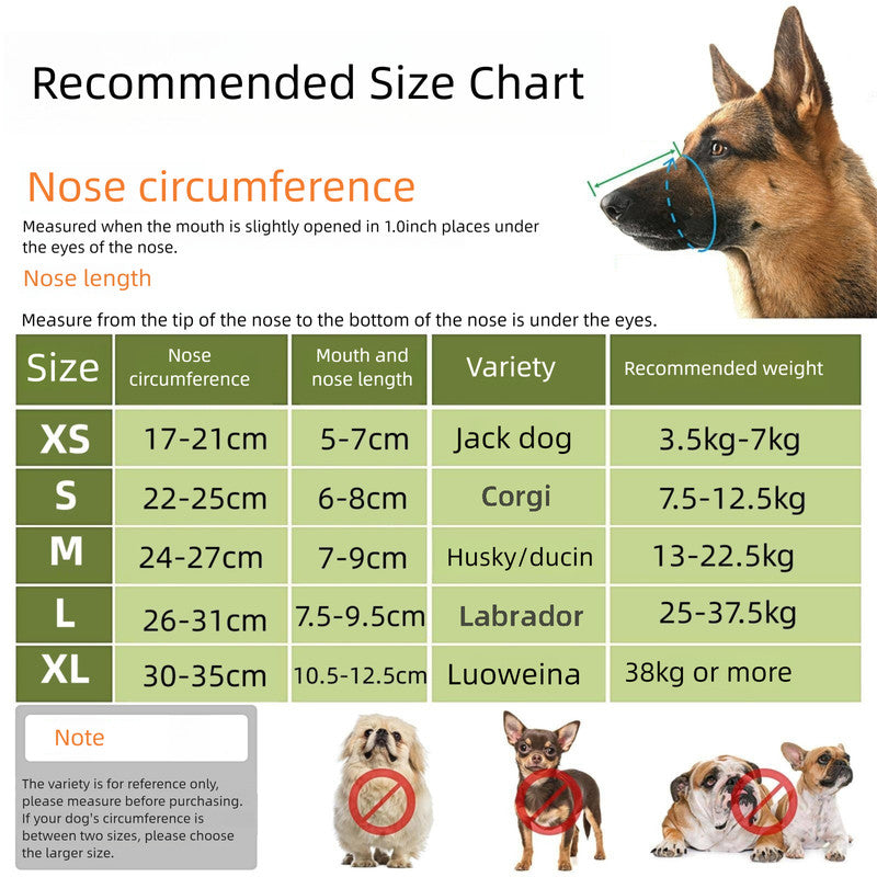 2 Pcs Size L Grey Breathable Mesh Dog Muzzle Anti Barking Biting & Chewing Adjustable Comfortable Nylon For Dogs
