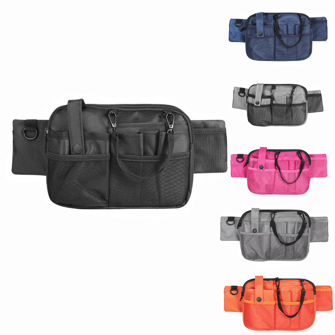 Dark Blue Nurse Utility Belt Bag Multi Pocket Medical Organizer Waist Pack For Tools & Essentials