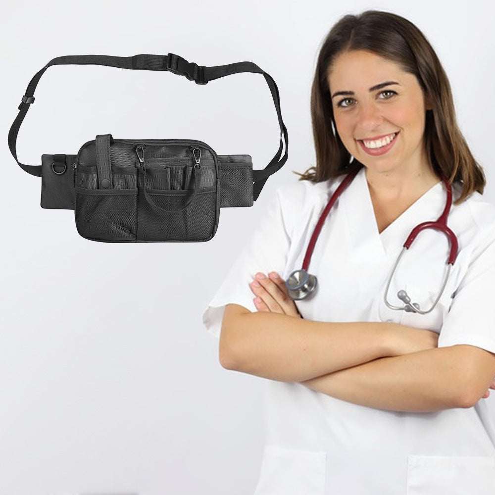 Dark Blue Nurse Utility Belt Bag Multi Pocket Medical Organizer Waist Pack For Tools & Essentials