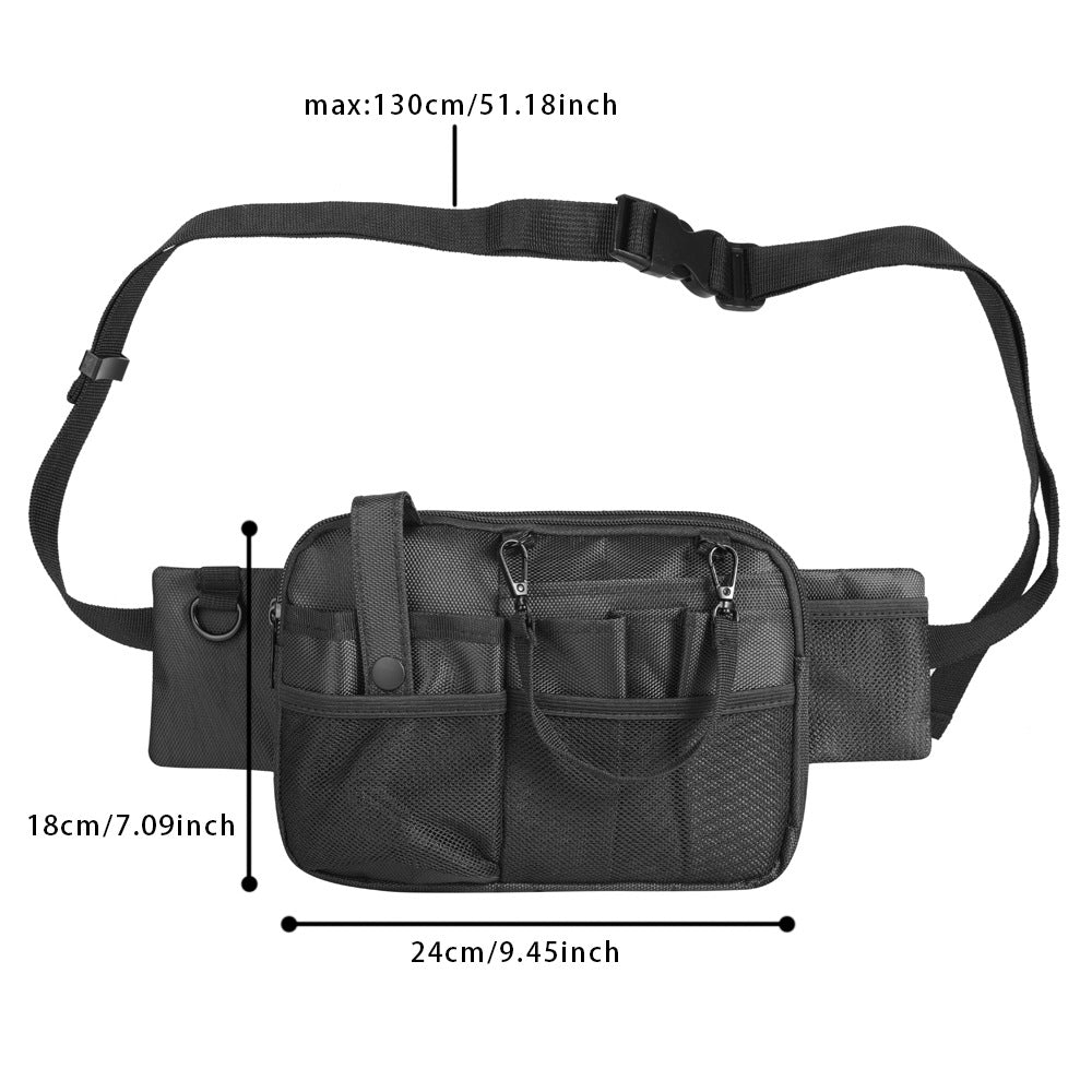 Dark Blue Nurse Utility Belt Bag Multi Pocket Medical Organizer Waist Pack For Tools & Essentials