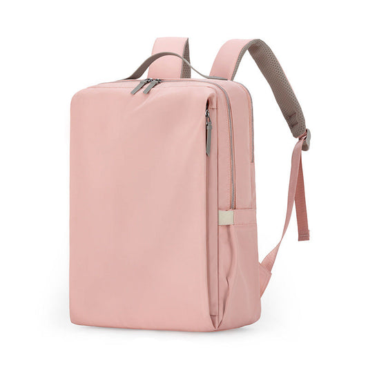 Pink Slim Minimalist Laptop Backpack - Shockproof & Anti-Theft Design Travel-Friendly With Luggage Strap Water-Resistant
