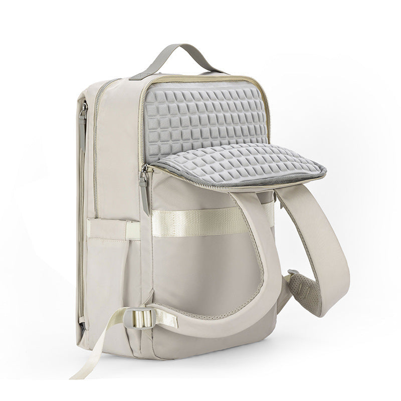 Pink Slim Minimalist Laptop Backpack - Shockproof & Anti-Theft Design Travel-Friendly With Luggage Strap Water-Resistant