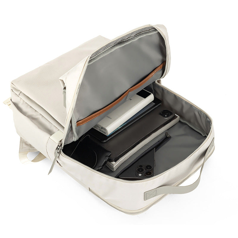 Pink Slim Minimalist Laptop Backpack - Shockproof & Anti-Theft Design Travel-Friendly With Luggage Strap Water-Resistant