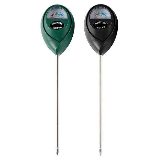 2 Pcs (1 Green + Black) Soil Moisture Meter Accurate Plant Water Monitor For Garden & Potted Plants No Batteries Needed