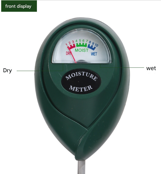 2 Pcs (1 Green + Black) Soil Moisture Meter Accurate Plant Water Monitor For Garden & Potted Plants No Batteries Needed