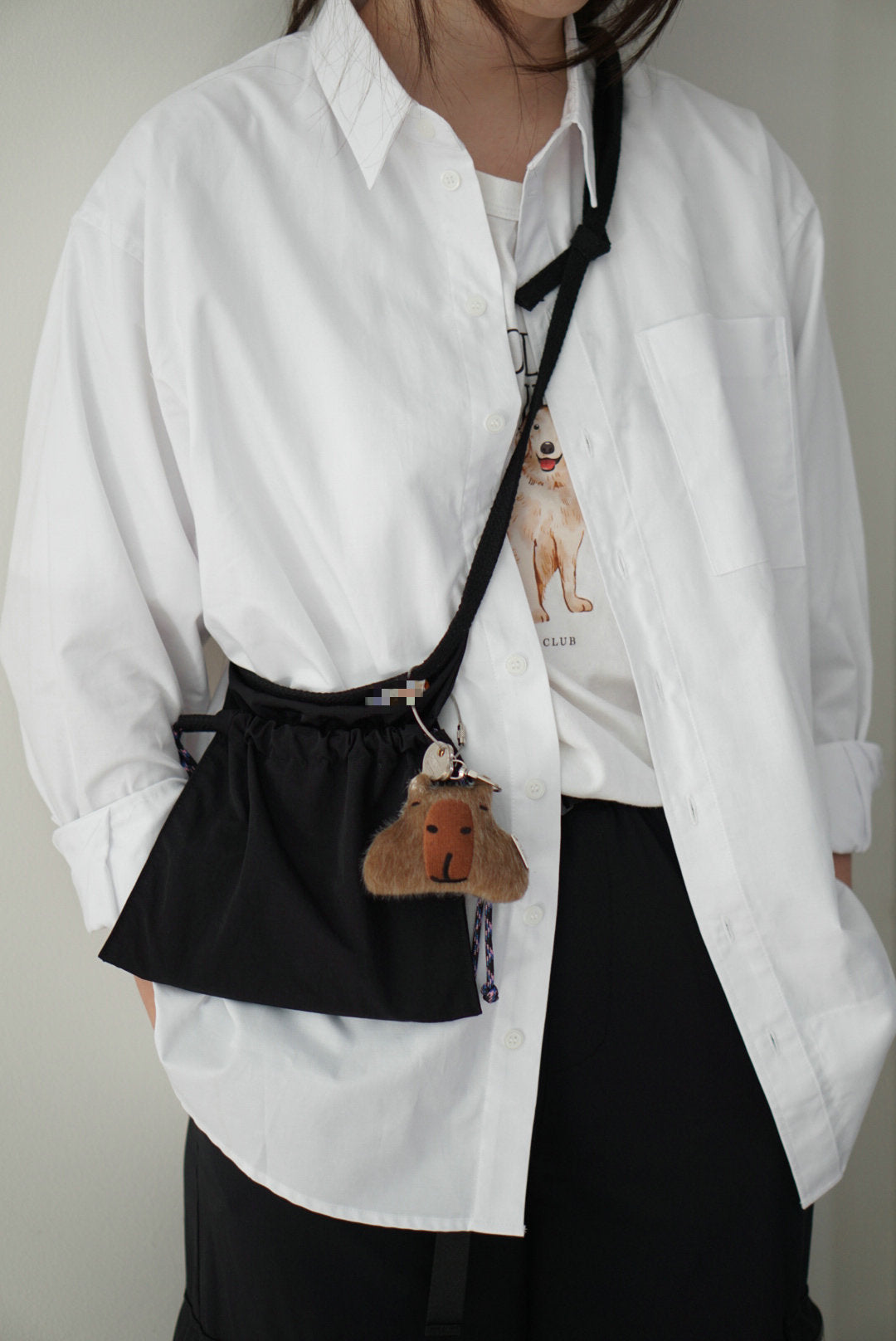 Red 2Pcs Cute Lightweight Drawstring Crossbody Phone Bag - Simple Mini Shoulder Pouch (21X22cm)